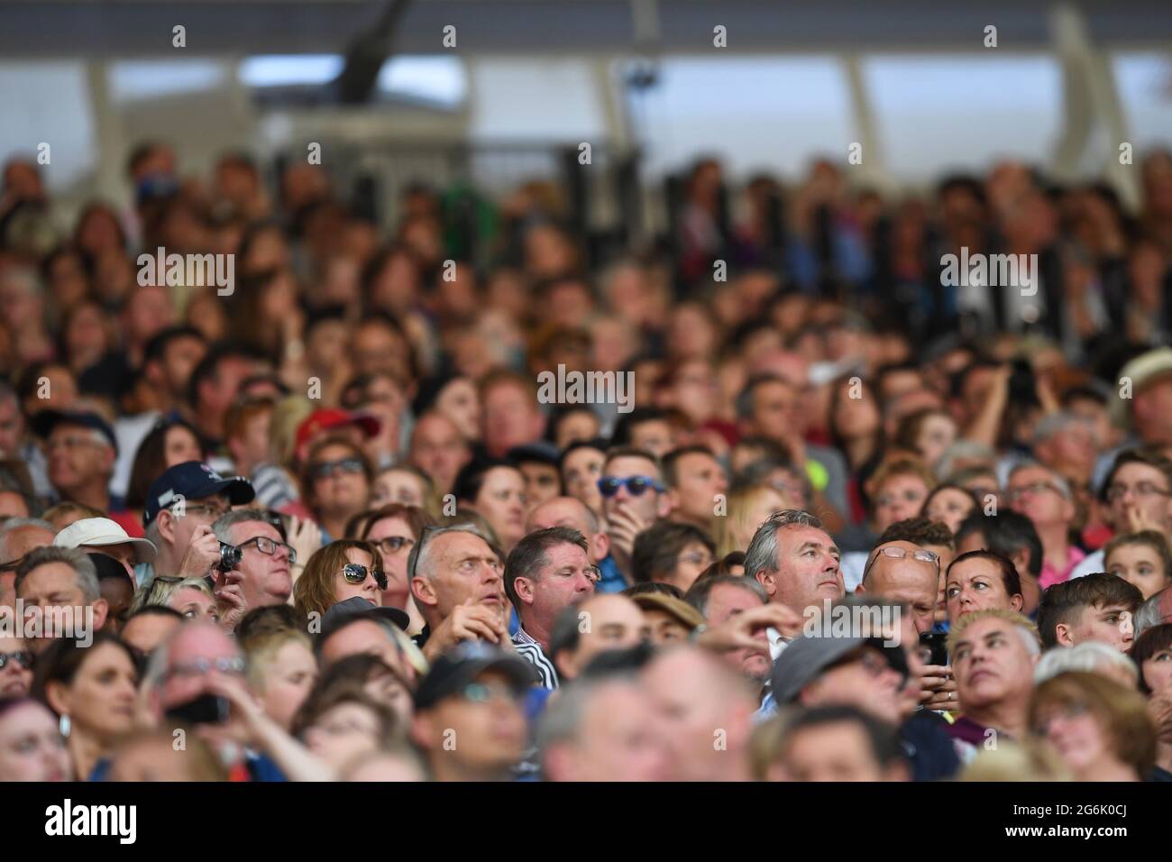 Stadio di Londra completamente affollato. Parco Olimpico della Regina Elisabetta. Inghilterra Foto Stock