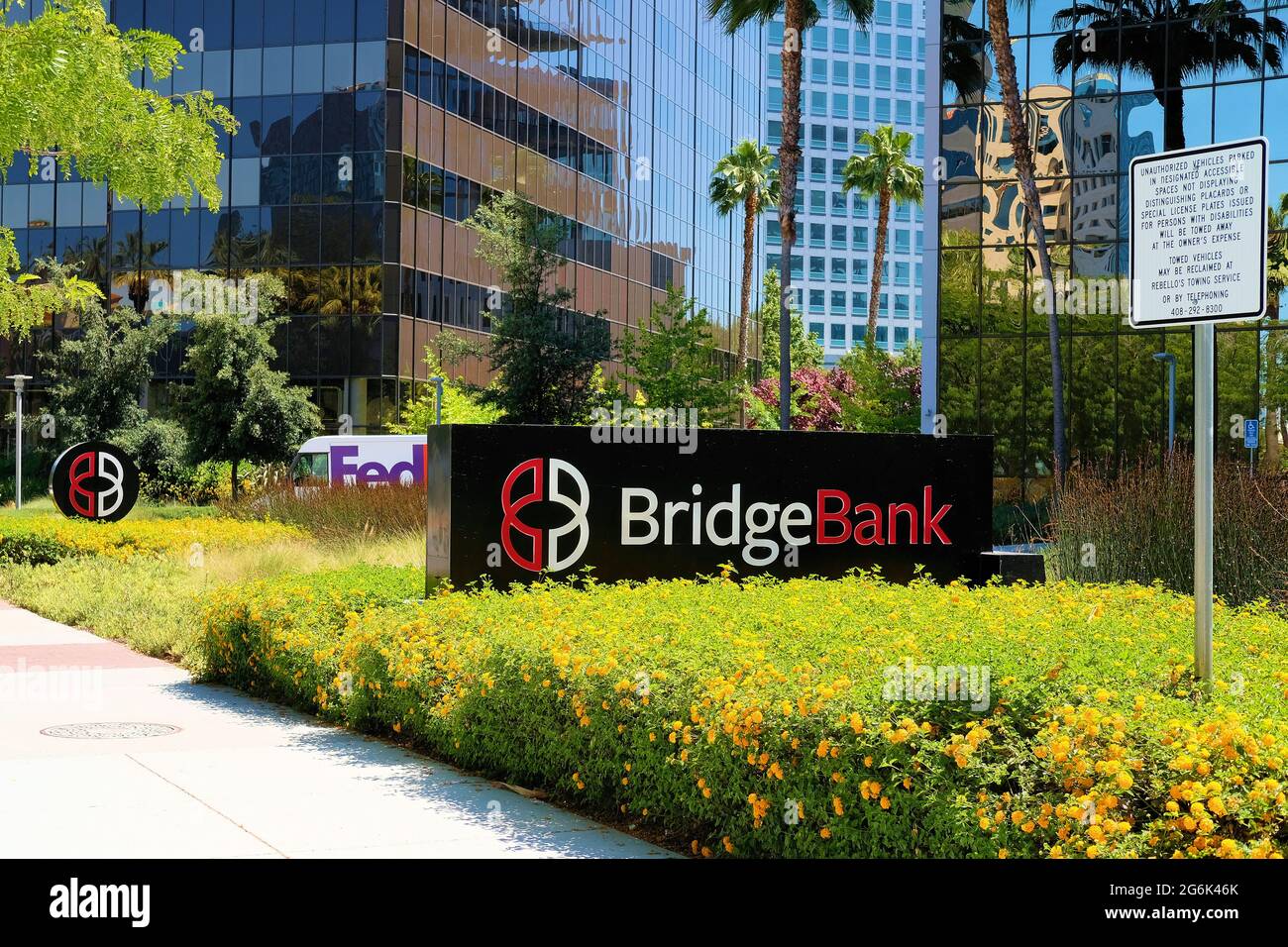 Bridge Bank, una banca di investimento, fornisce prodotti e servizi di business banking alle piccole e medie imprese del mercato negli Stati Uniti; Western Alliance Bank Foto Stock