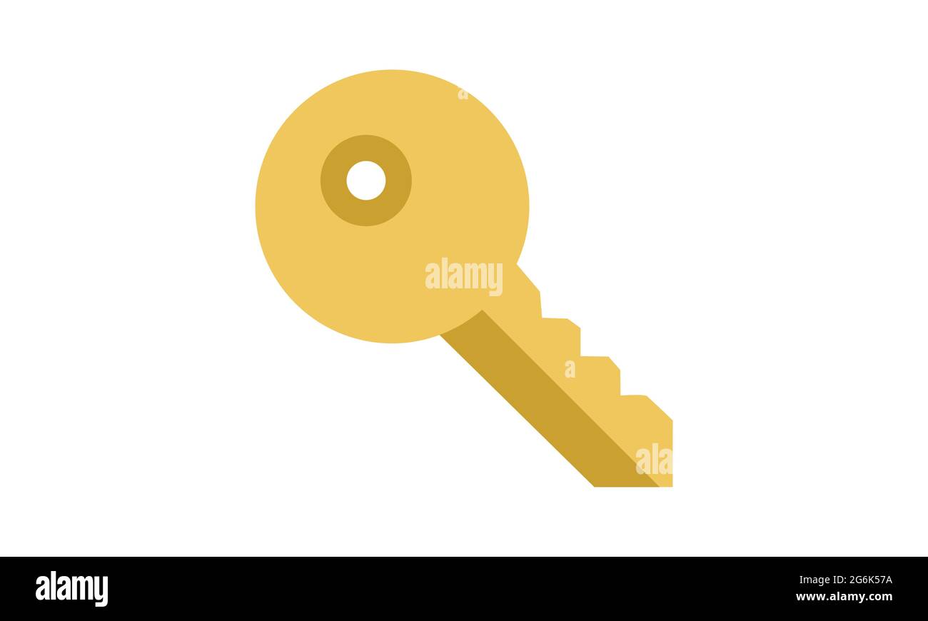 Immagine vettoriale della password e dell'icona della chiave piatta Illustrazione Vettoriale