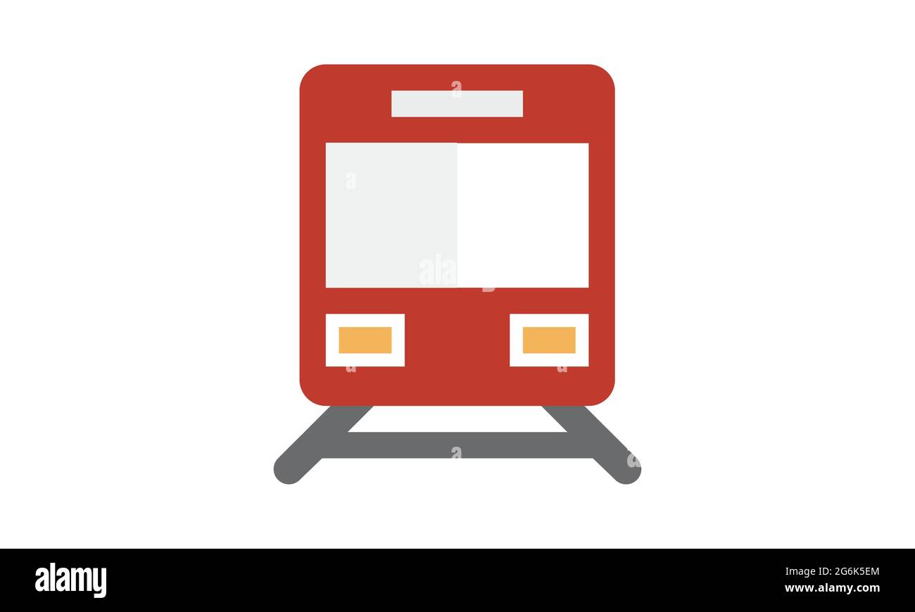 Icona Train nell'immagine vettoriale di stile piatto Illustrazione Vettoriale