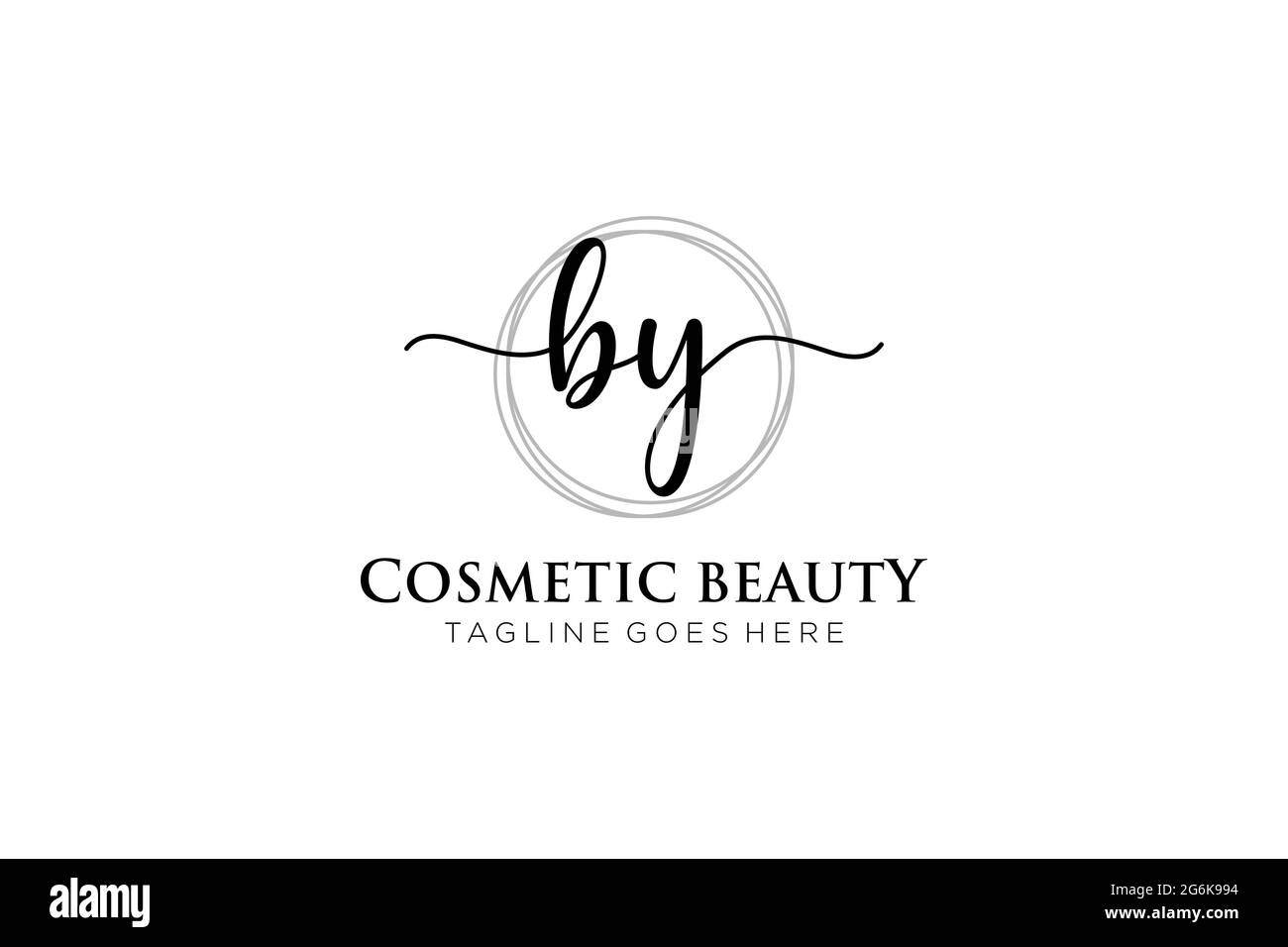 DA monogramma di bellezza del logo Femminile ed elegante disegno del logo, marchio di scrittura della firma iniziale, nozze, moda, floreale e botanico con creativo Illustrazione Vettoriale