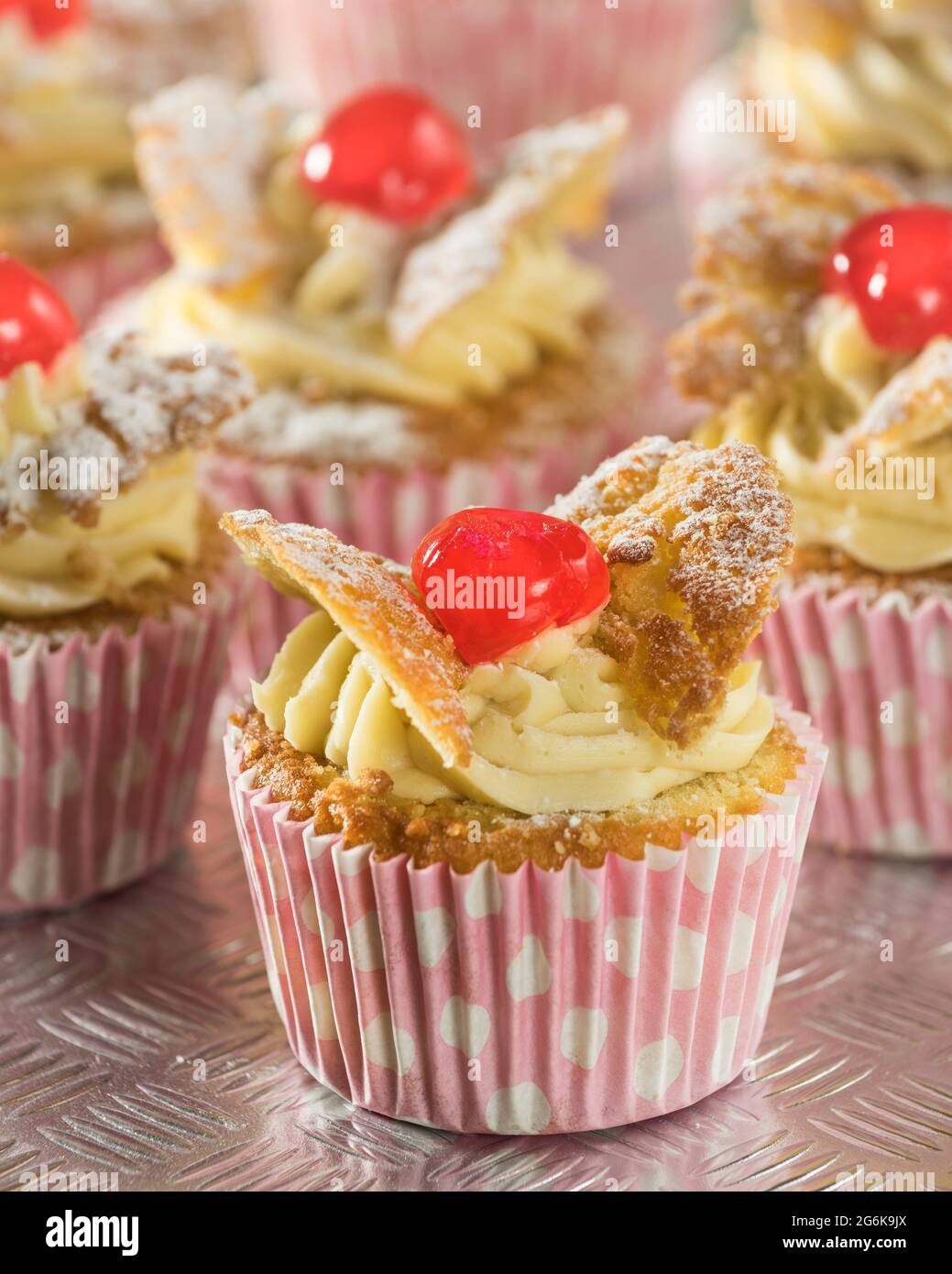 Torte fairy. Cupcake in stile britannico tradizionale. UK Food Foto Stock