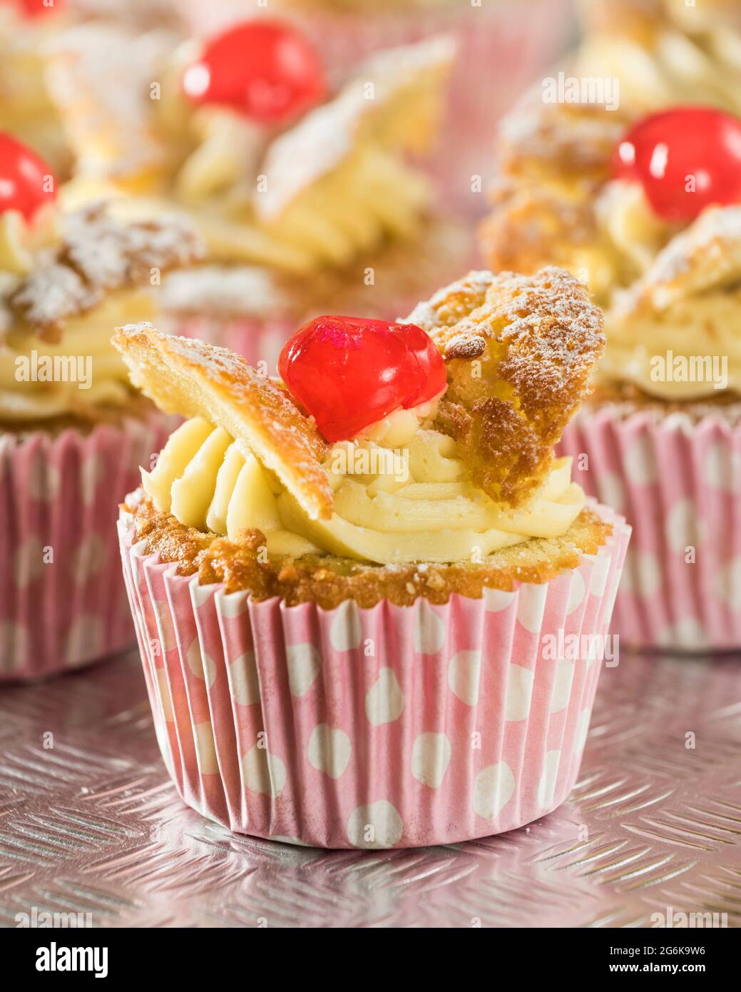 Torte fairy. Cupcake in stile britannico tradizionale. UK Food Foto Stock