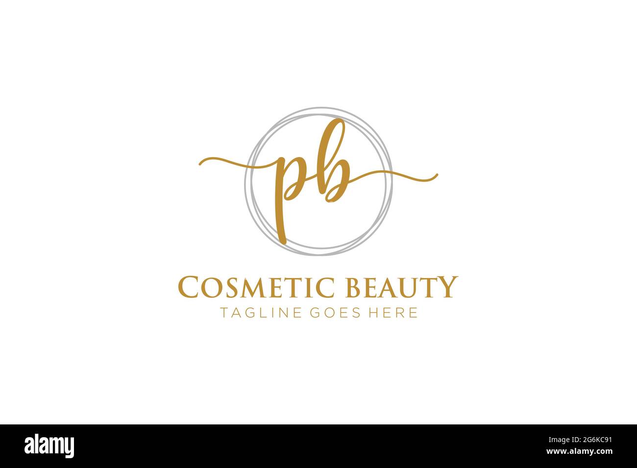 PB monogramma di bellezza del logo femminile e design elegante del logo, logo di scrittura a mano della firma iniziale, matrimonio, moda, floreale e botanico con creativo Illustrazione Vettoriale