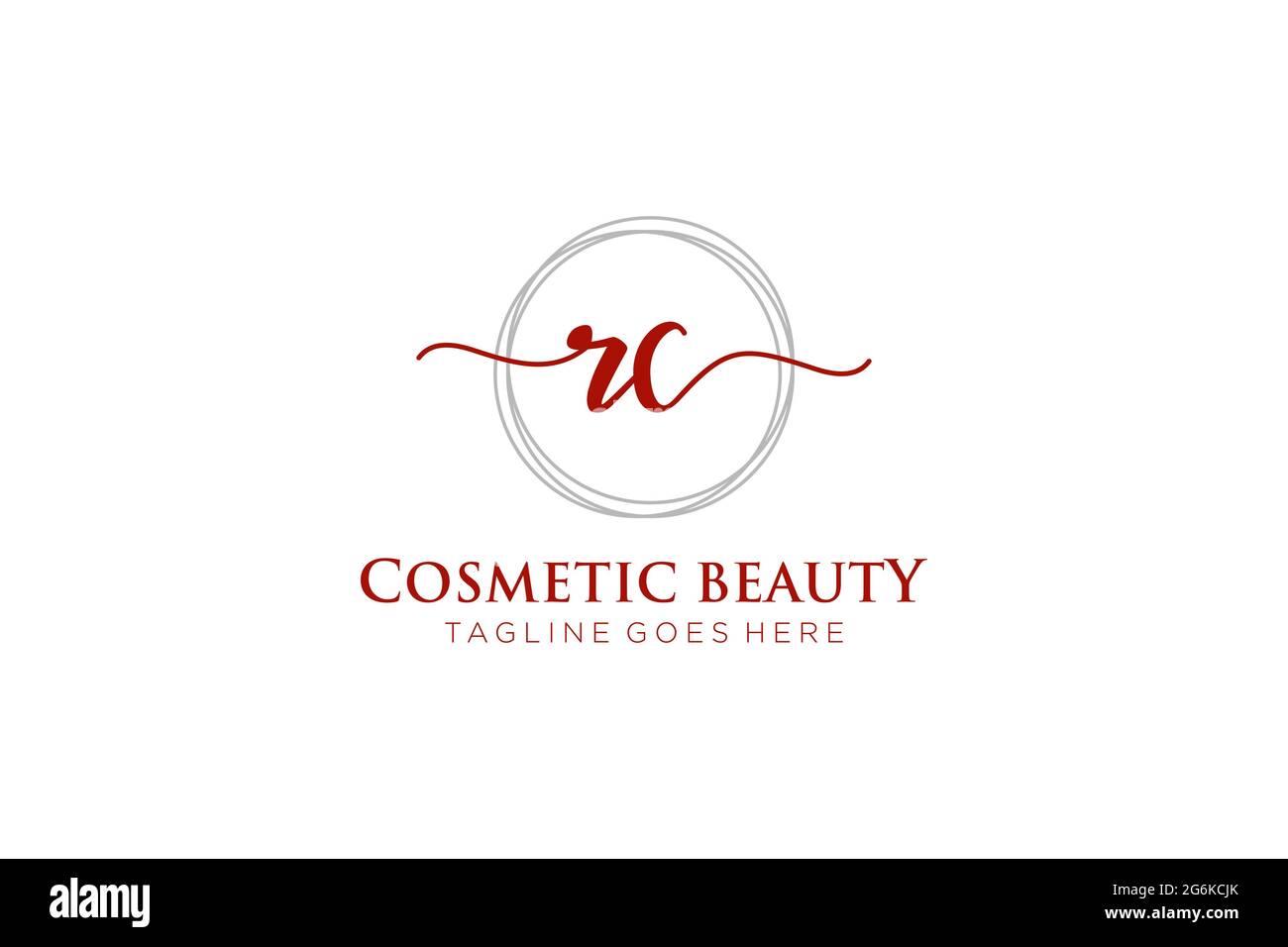 RC monogramma di bellezza del logo Femminile e design elegante del logo, logo di scrittura a mano della firma iniziale, matrimonio, moda, floreale e botanico con creativo Illustrazione Vettoriale