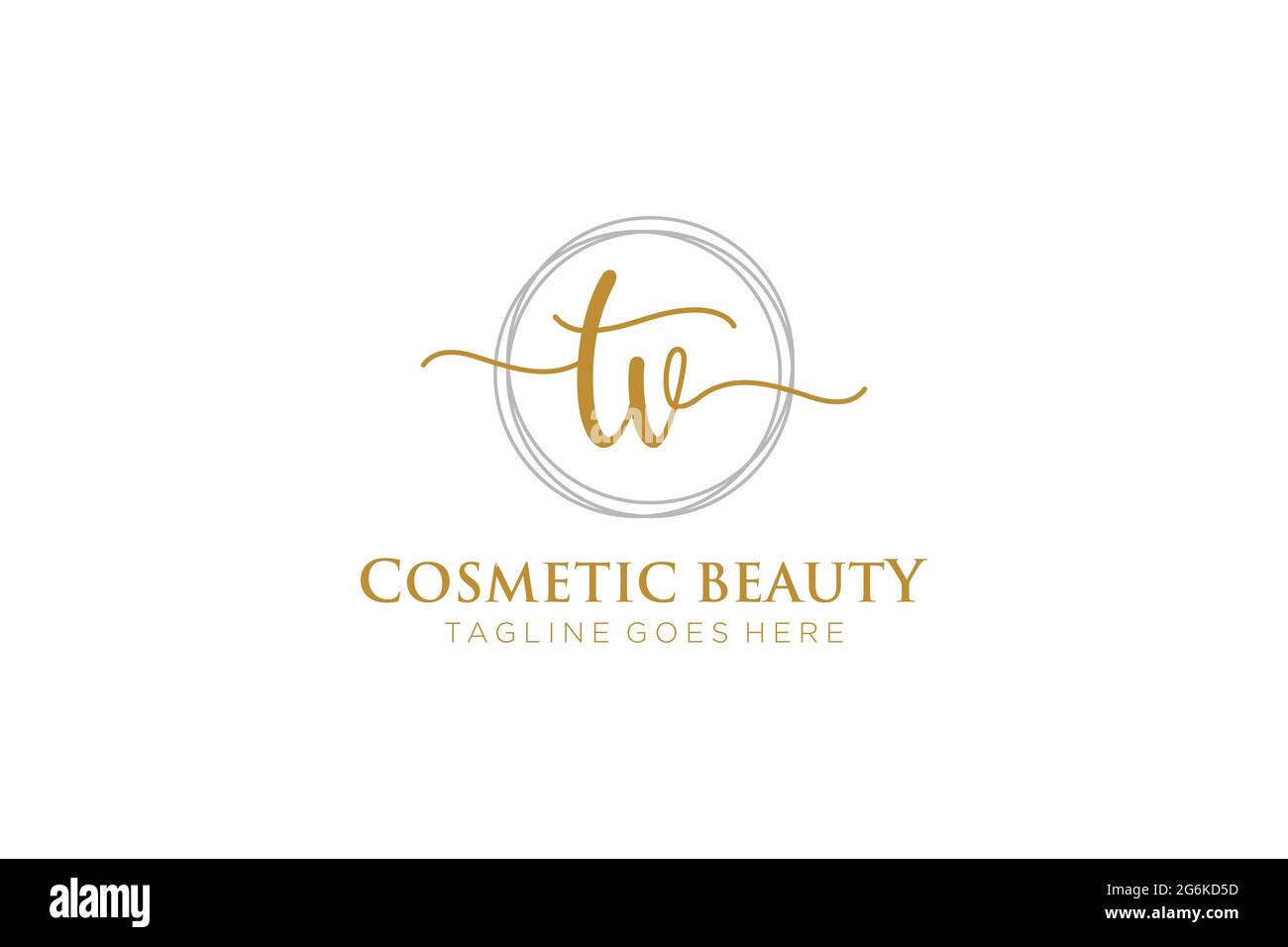 TV Monogramma di bellezza del logo Femminile ed elegante disegno del logo, marchio di scrittura della firma iniziale, cerimonia nuziale, moda, floreale e botanico con creativo Illustrazione Vettoriale