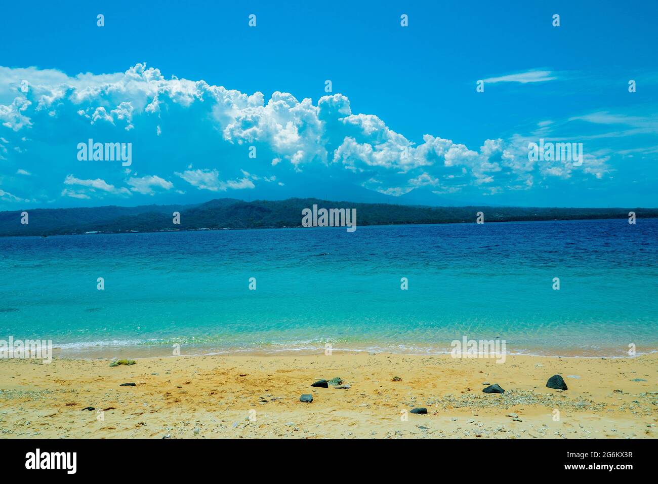 Bella foto di spiaggia e cielo Foto Stock