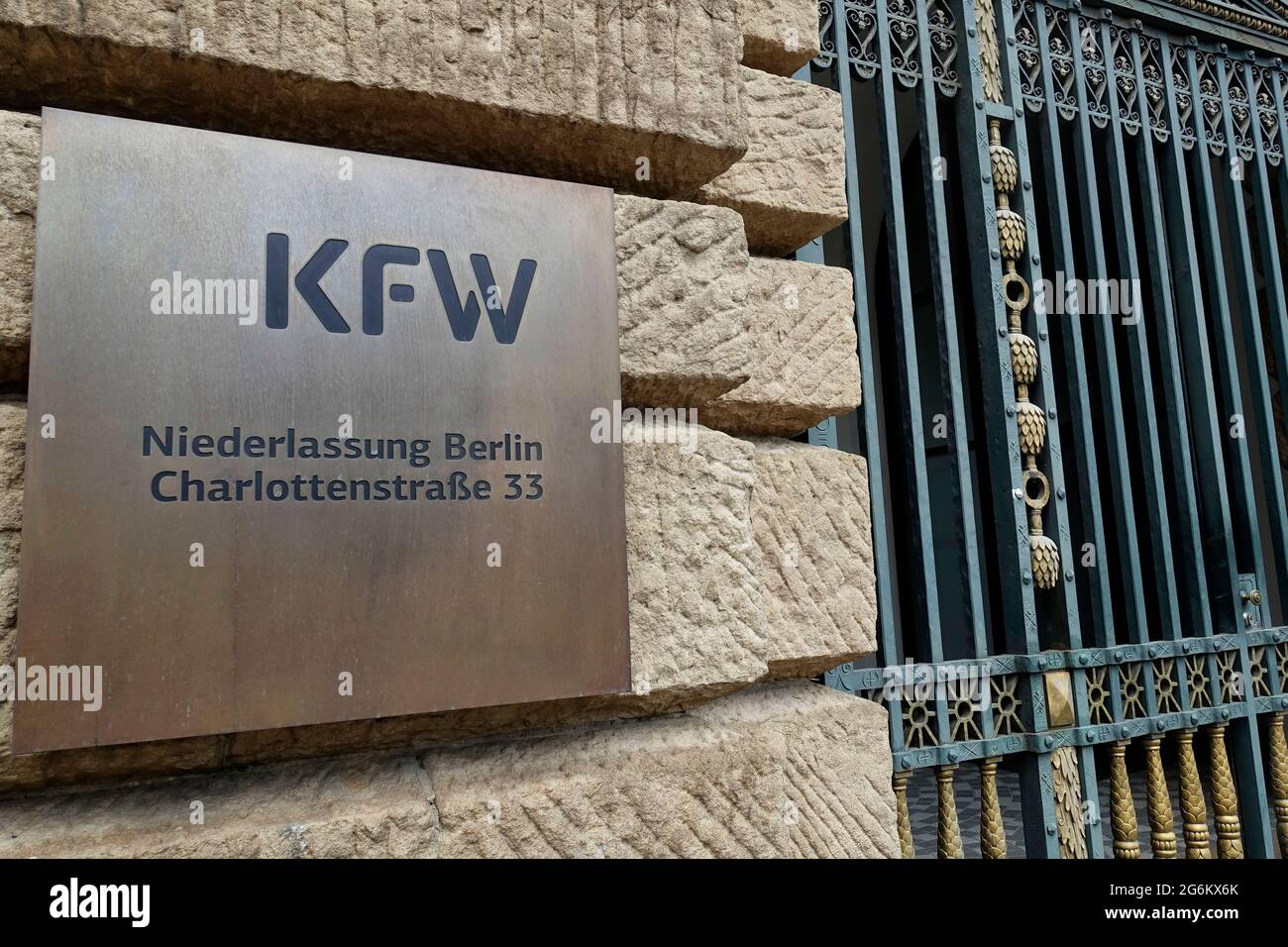 KfW, ex KfW Bankengruppe (gruppo bancario), banca tedesca di sviluppo statale, Berlino Foto Stock