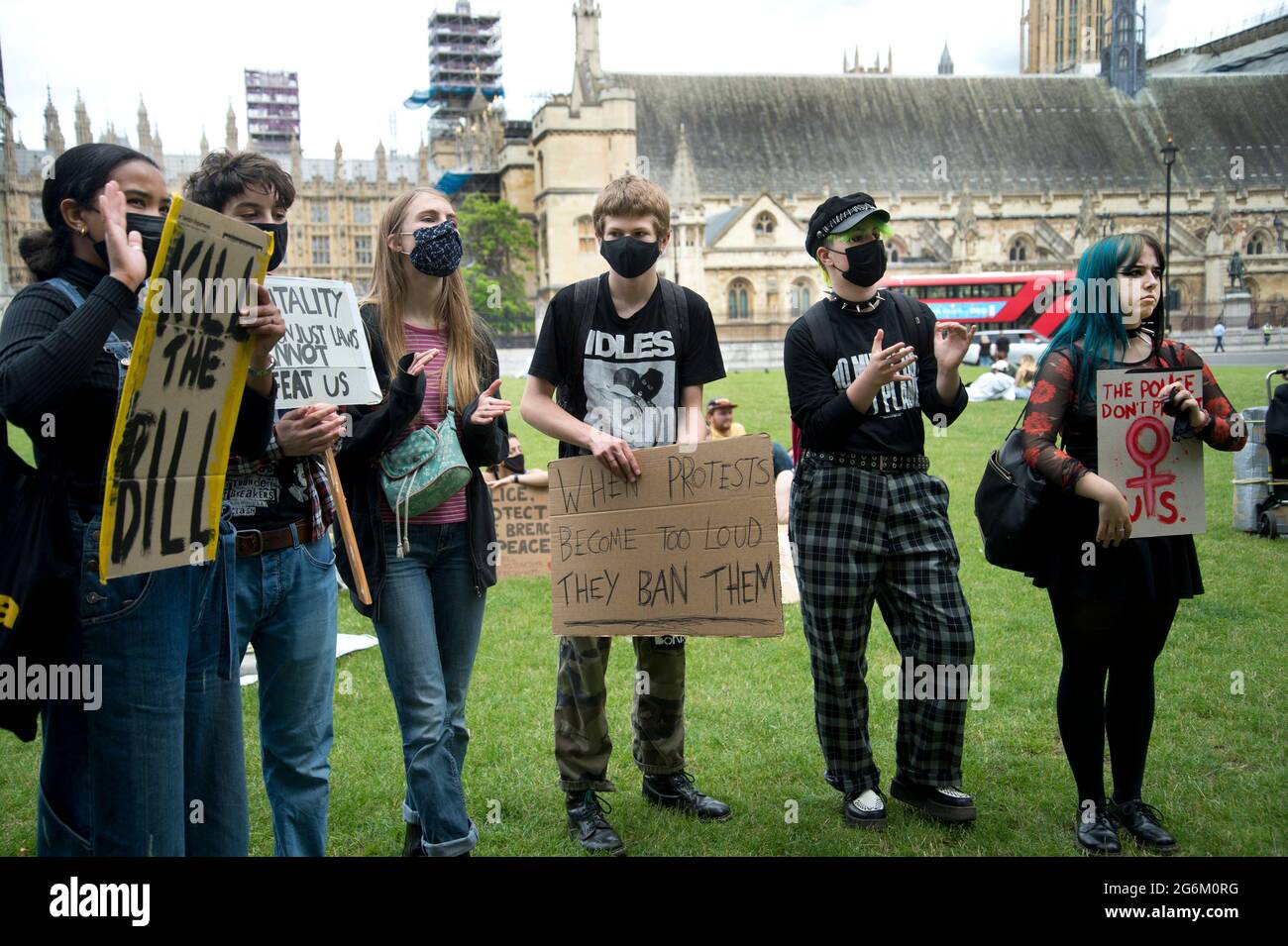 Westminster, Londra. Uccidi il rally Bill e la dimostrazione. Foto Stock