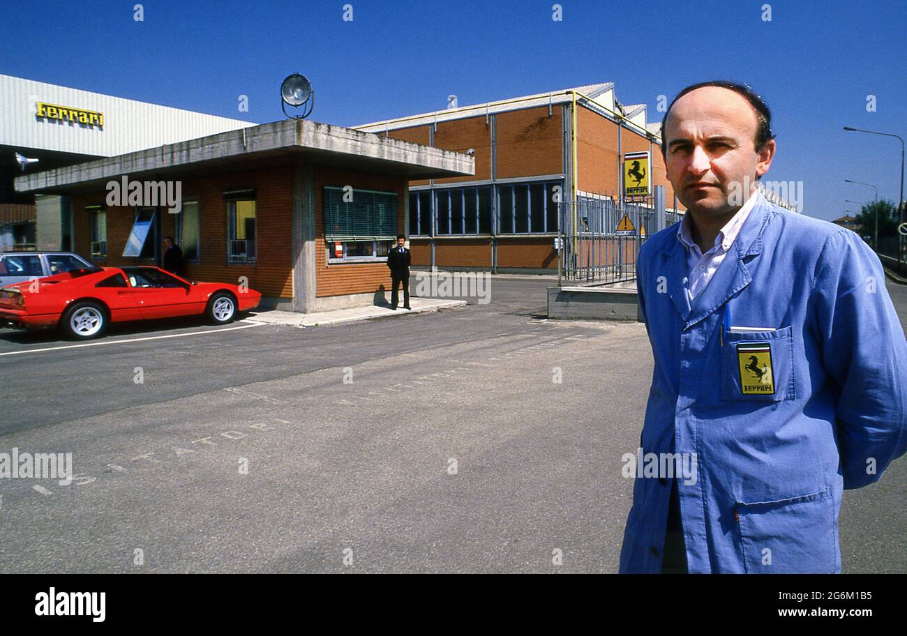 Stabilimento Ferrari a Maranello 1987 Foto Stock