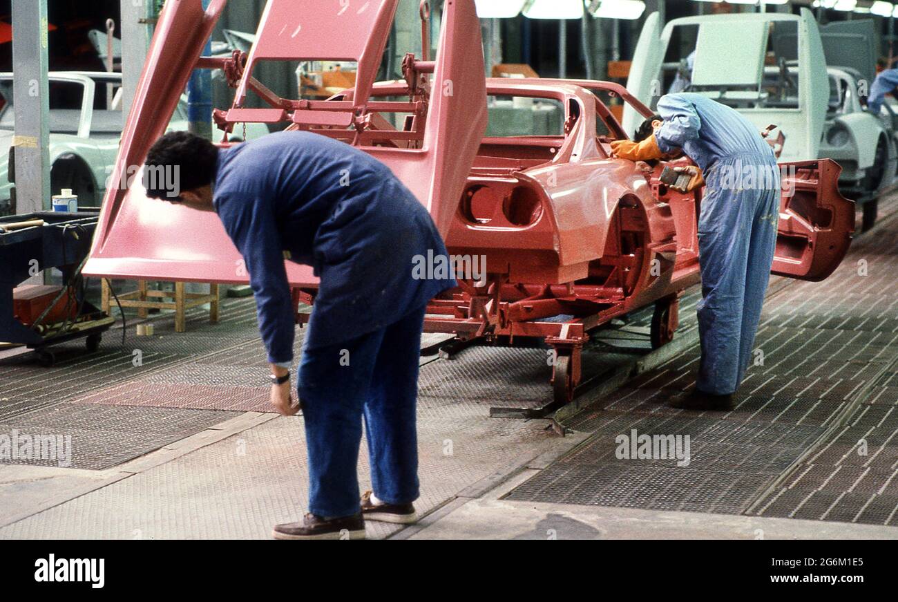 Stabilimento Ferrari a Maranello 1987 Foto Stock