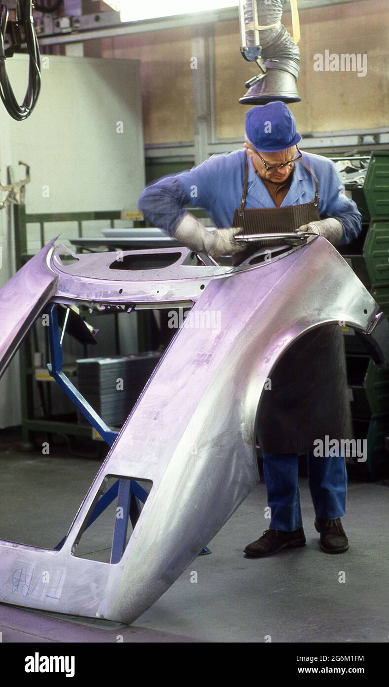 Stabilimento Ferrari a Maranello 1987 Foto Stock