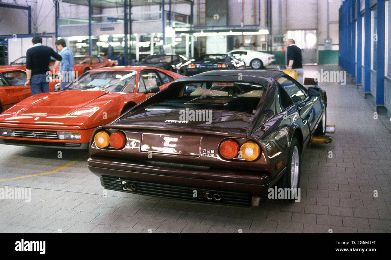 Stabilimento Ferrari a Maranello 1987 Foto Stock