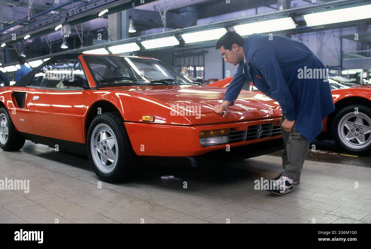 Stabilimento Ferrari a Maranello 1987 Foto Stock