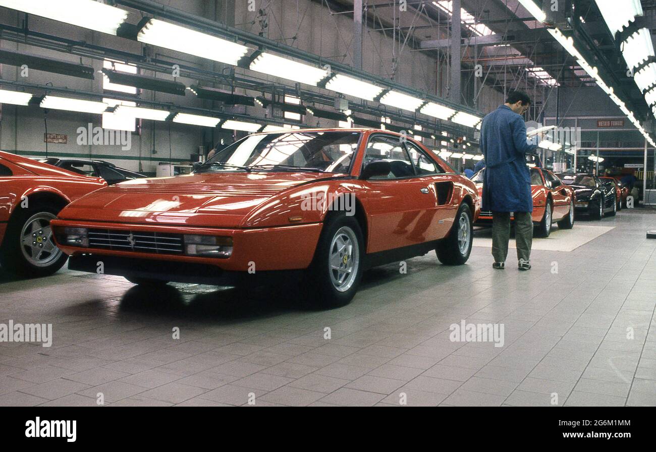 Stabilimento Ferrari a Maranello 1987 Foto Stock