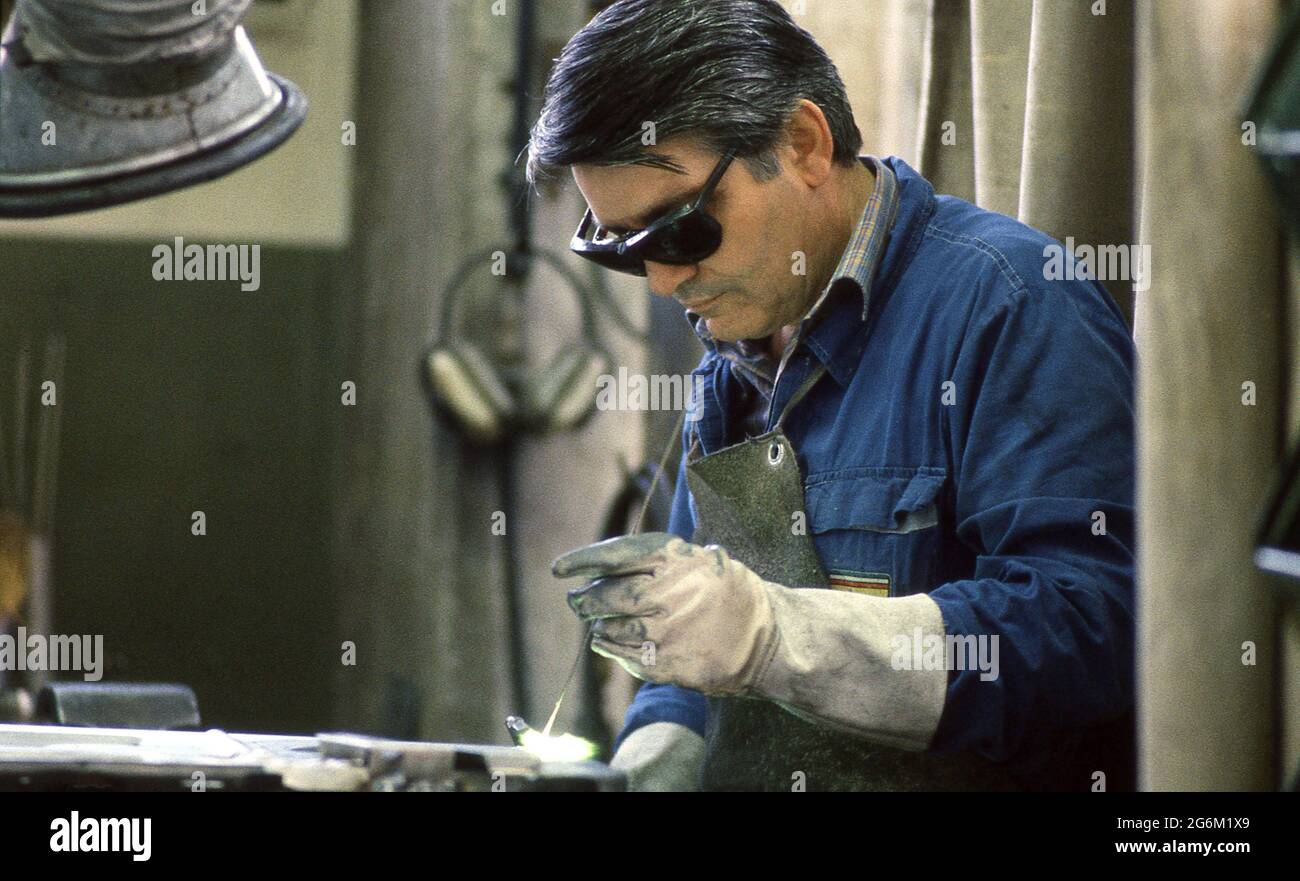 Stabilimento Ferrari a Maranello 1987 Foto Stock