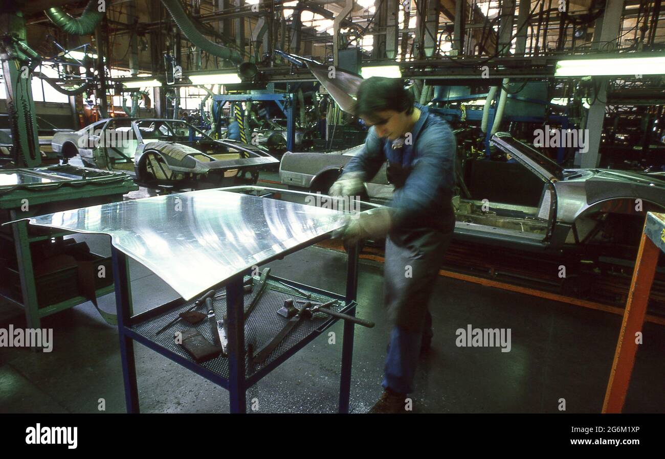 Stabilimento Ferrari a Maranello 1987 Foto Stock
