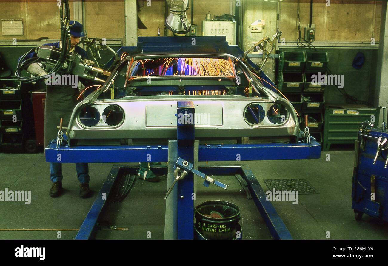 Stabilimento Ferrari a Maranello 1987 Foto Stock
