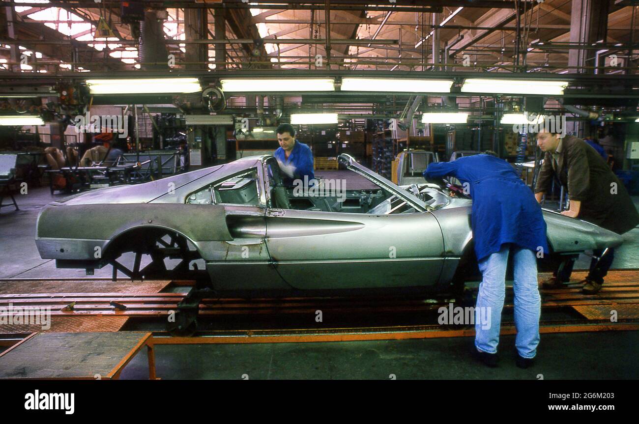 Stabilimento Ferrari a Maranello 1987 Foto Stock