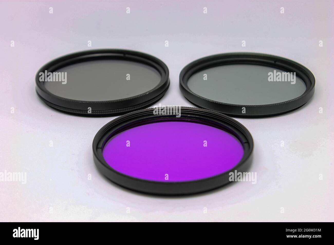 filtri per obiettivi per fotocamere reflex digitali Foto Stock