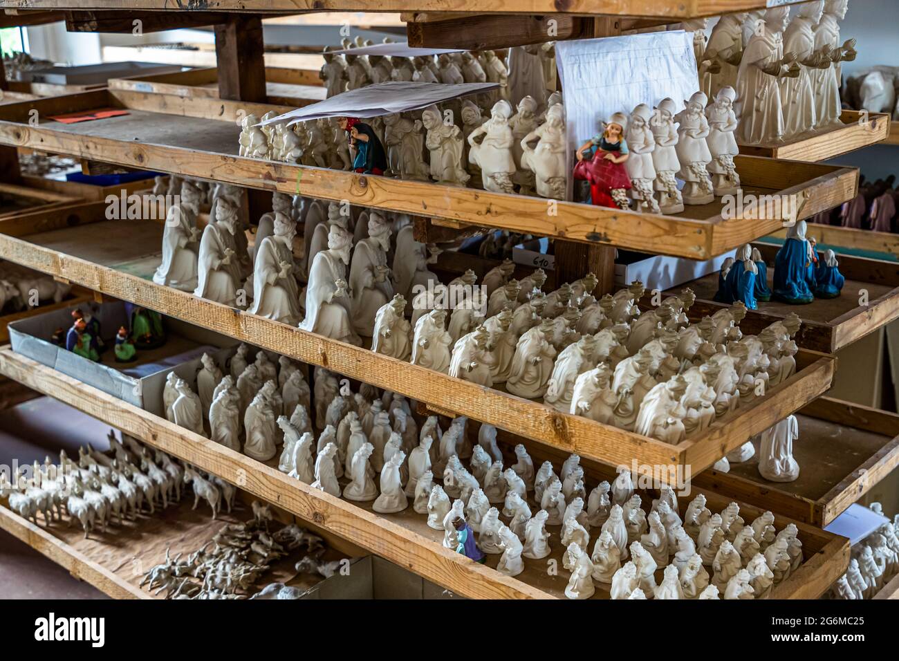 Marolin Manufacture fondata da Richard Mahr produce figurine Papier-Mache finemente dettagliate a Steinach, Germania Foto Stock