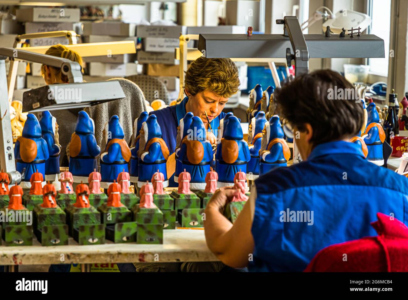 Marolin Manufacture fondata da Richard Mahr produce figurine Papier-Mache finemente dettagliate a Steinach, Germania Foto Stock
