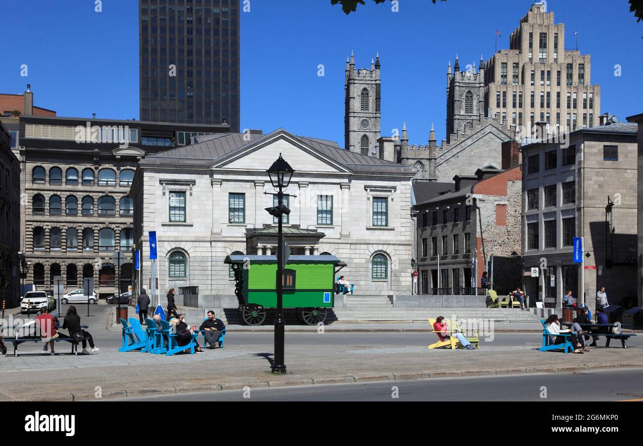 Canada, Quebec, Montreal, Montreal vecchia, Place Royale, Foto Stock