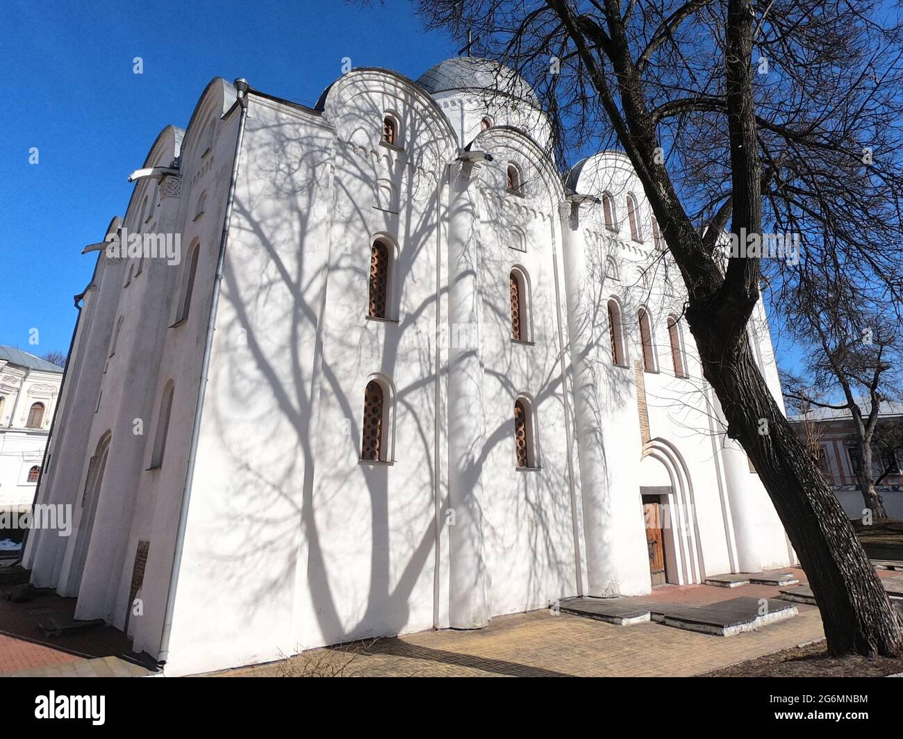Boris e la Cattedrale di Gleb a Chernihiv o la Cattedrale di Borisoglebsky. Chiesa medievale e tomba dei principi russi. Chiesa ortodossa del 12 ° secolo. Foto Stock