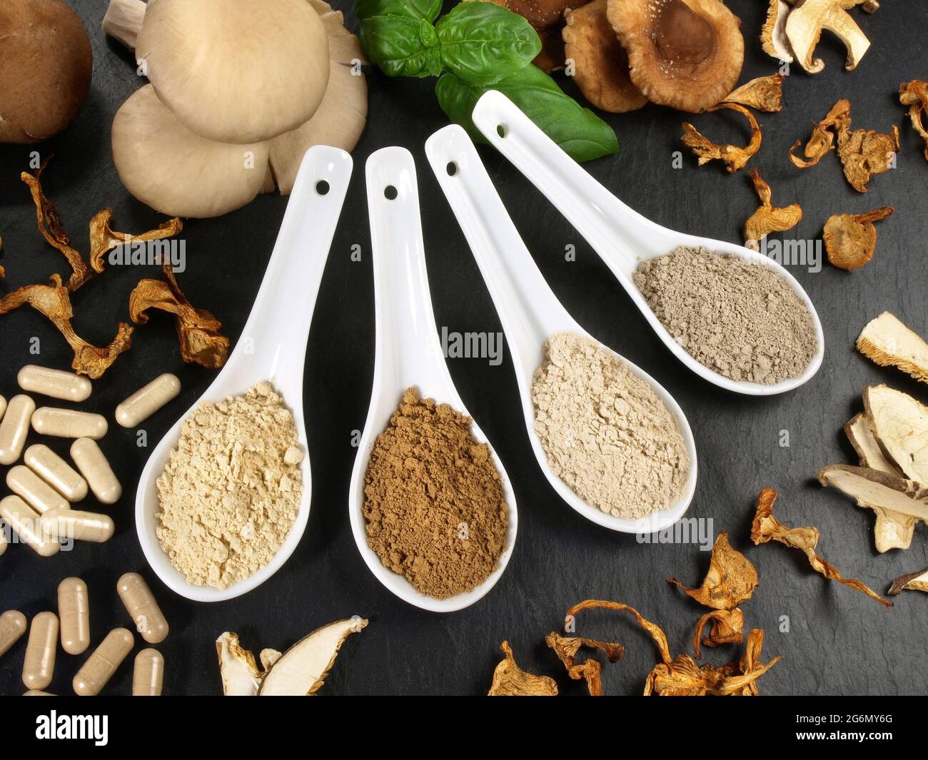 Funghi medicinali - sana nutrizione Foto Stock