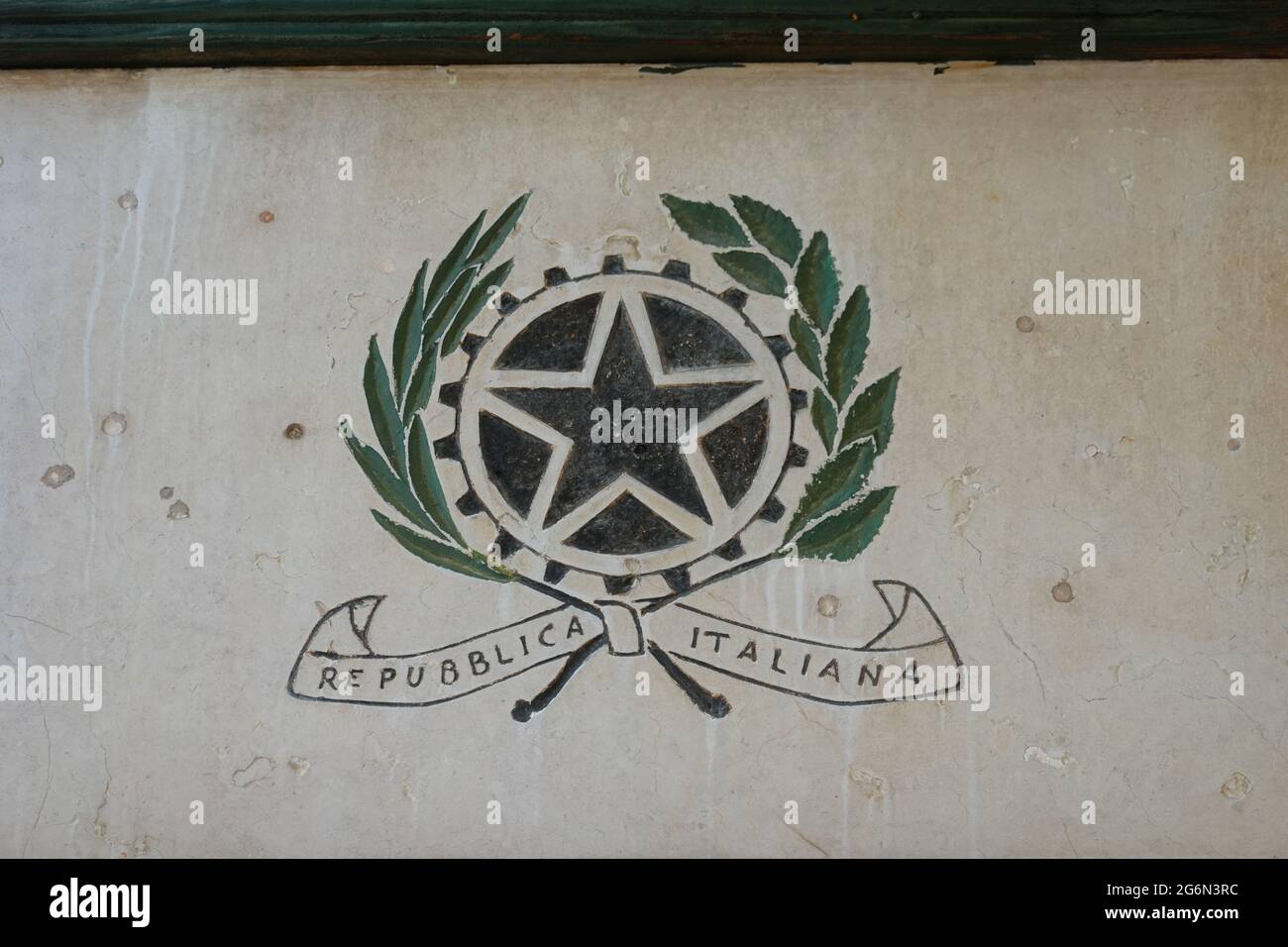 Venedig, Emblem Republik Italien // Venezia, Emblem Repubblica Italiana Foto Stock