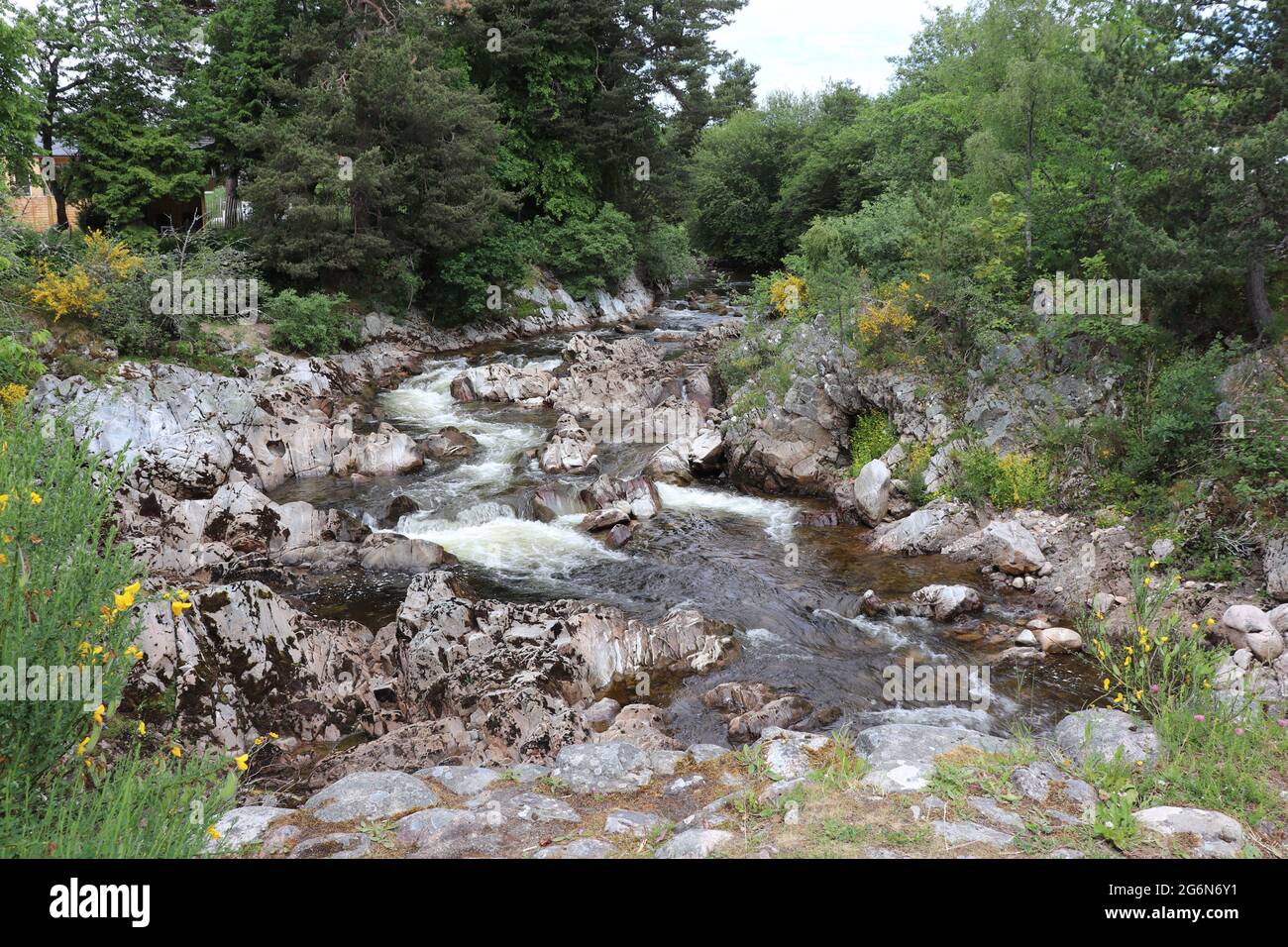 Fiume Highland in Scozia Foto Stock
