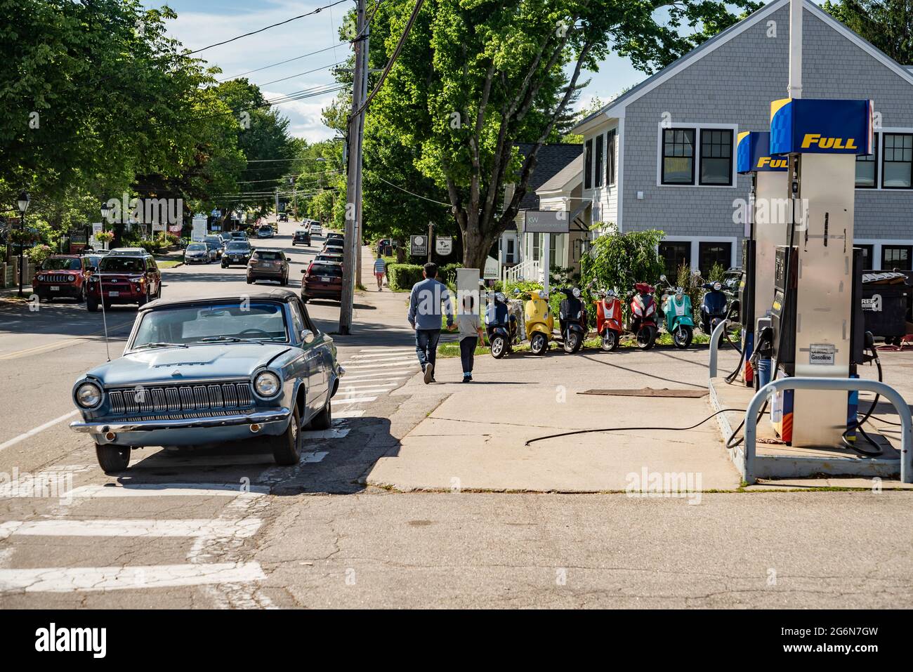 KENNEBUNK, ME - 10 GIUGNO 2021: Scenario storico del New England a Kennebunk Maine, Stati Uniti Foto Stock