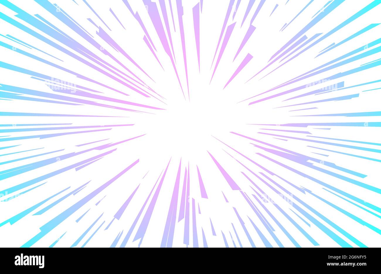 Sfondo viola blu dei raggi. Fumetti nello stile della pop art. Illustrazione Vettoriale