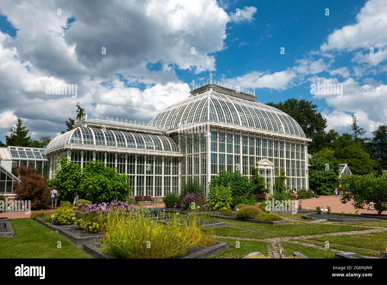 Kaisaniemi Botanic Garden glasshouse a Helsinki in Finlandia Foto Stock