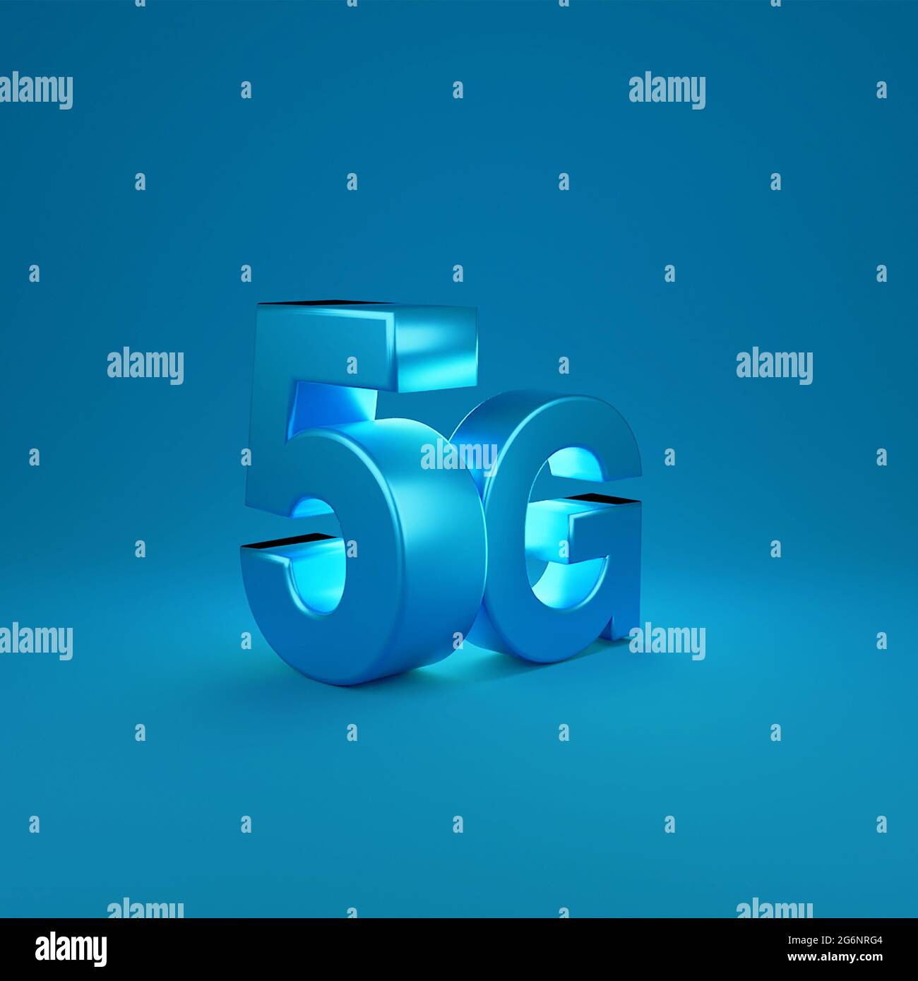 L'iscrizione 5G sullo sfondo del globo. Rete 5G, Internet mobile ad alta velocità, reti di nuova generazione, background creativo Foto Stock