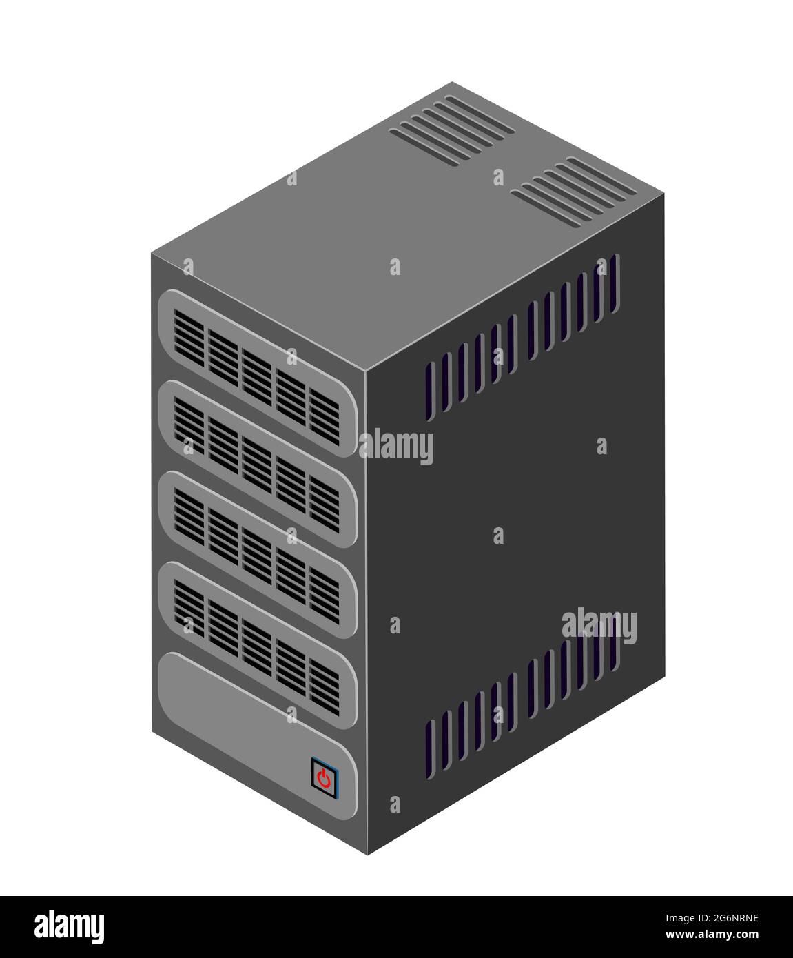 Tecnologia di rete a server singolo del centro dati di connessione Illustrazione Vettoriale