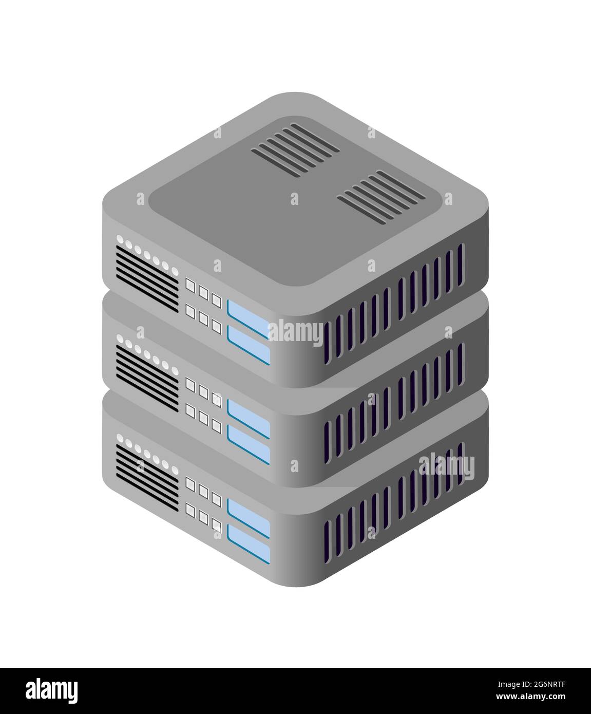 Tecnologia di rete a server singolo del centro dati di connessione Illustrazione Vettoriale