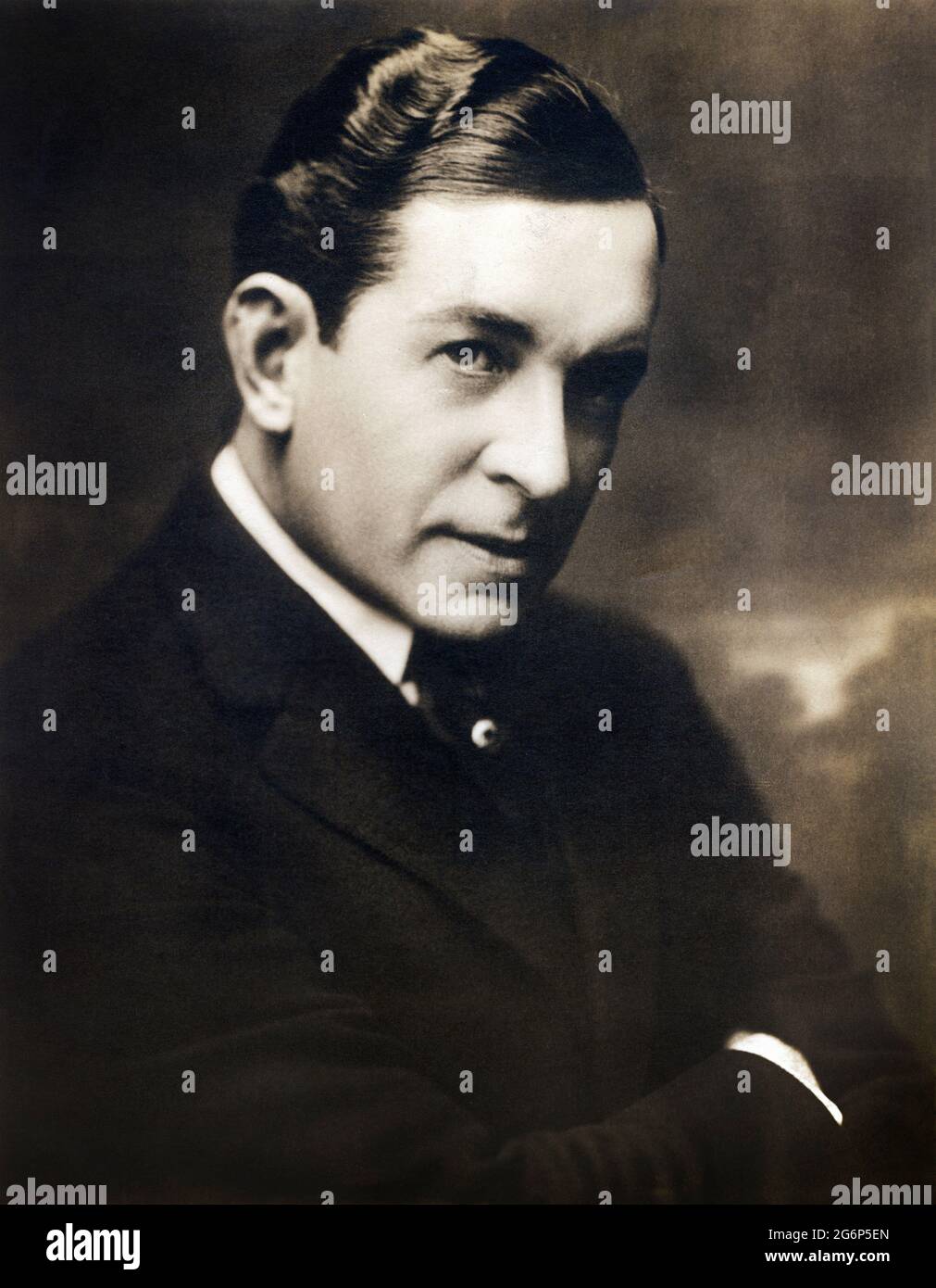 Attore americano William E. Shay, responsabile e spalle Pubblicità Ritratto, Fox Film Corp., 1910's. Foto Stock