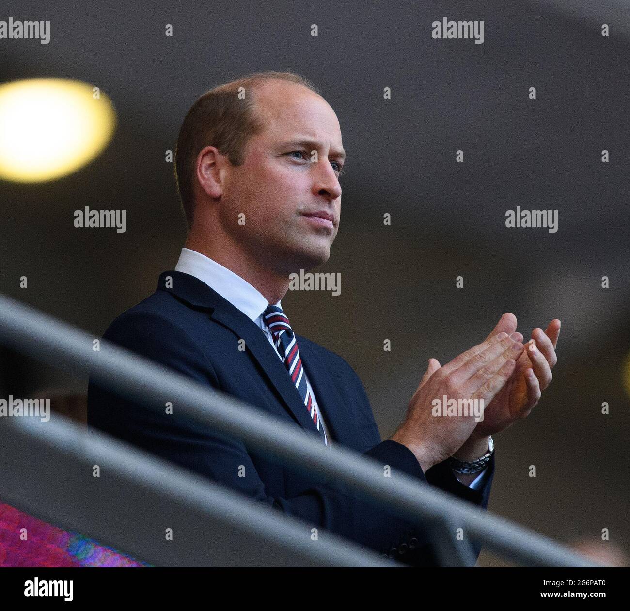 Londra, Regno Unito. 07 luglio 2021 - Inghilterra contro Danimarca - UEFA Euro 2020 Semifinale - Wembley - Londra Prince William Picture Credit : © Mark Pain / Alamy Live News Foto Stock