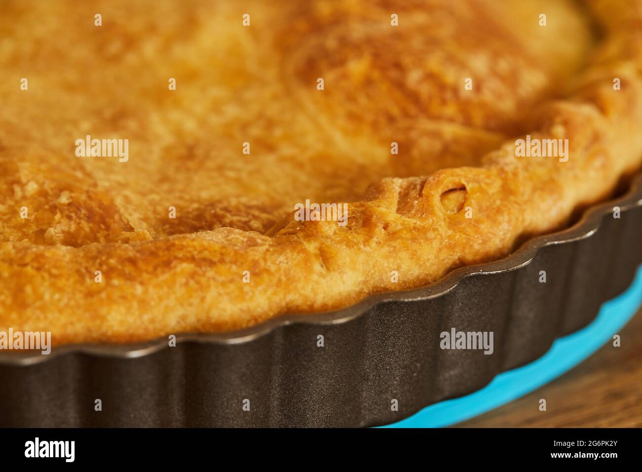 Torta di bietole preparate dopo la cottura. Primo piano Foto Stock
