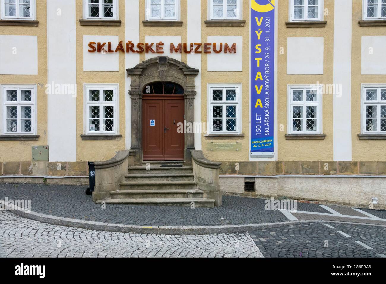 Casa di vetro Museo Novy Bor Repubblica Ceca Foto Stock