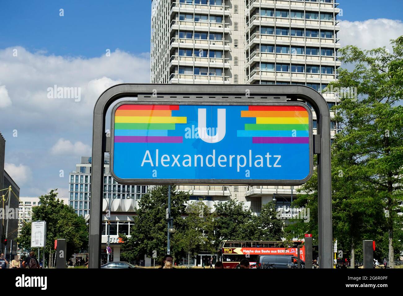 Stazione della metropolitana Alexanderplatz a Berlino Foto Stock