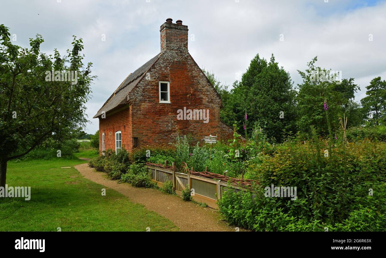 Toad Hole Cottage Museum presso la Riserva Naturale Nazionale di How Hill Foto Stock