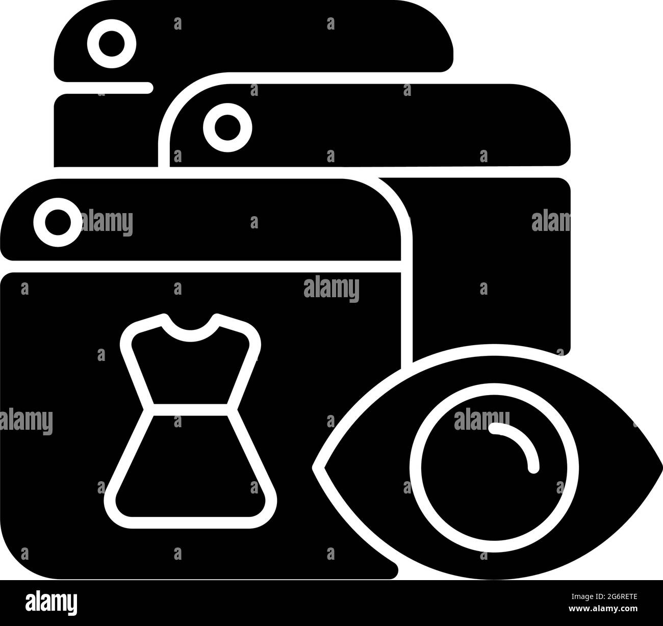 Icona di glifo nero per il monitoraggio del comportamento online Illustrazione Vettoriale