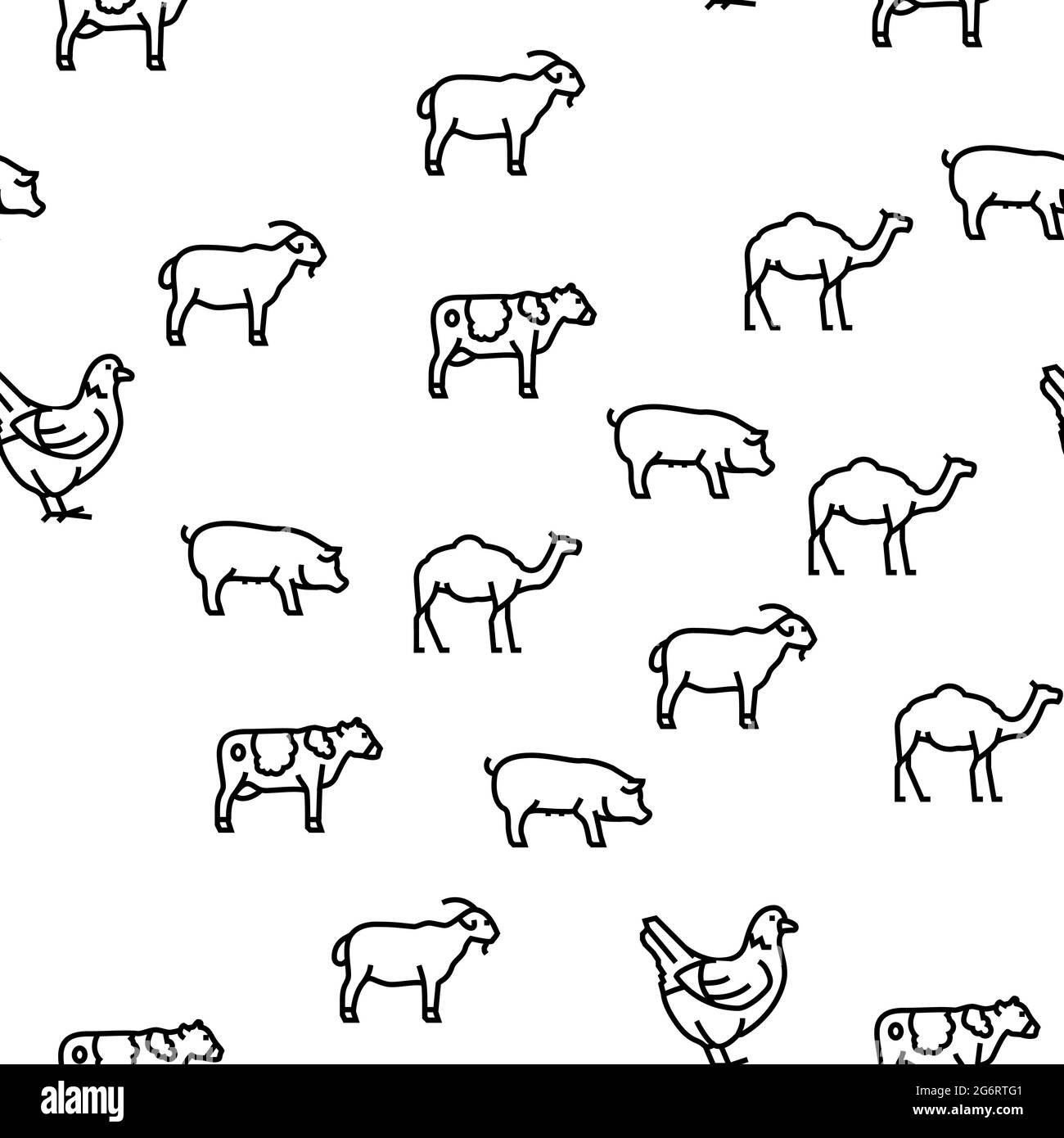 Animali domestici modello senza giunture vettore animale domestico Illustrazione Vettoriale