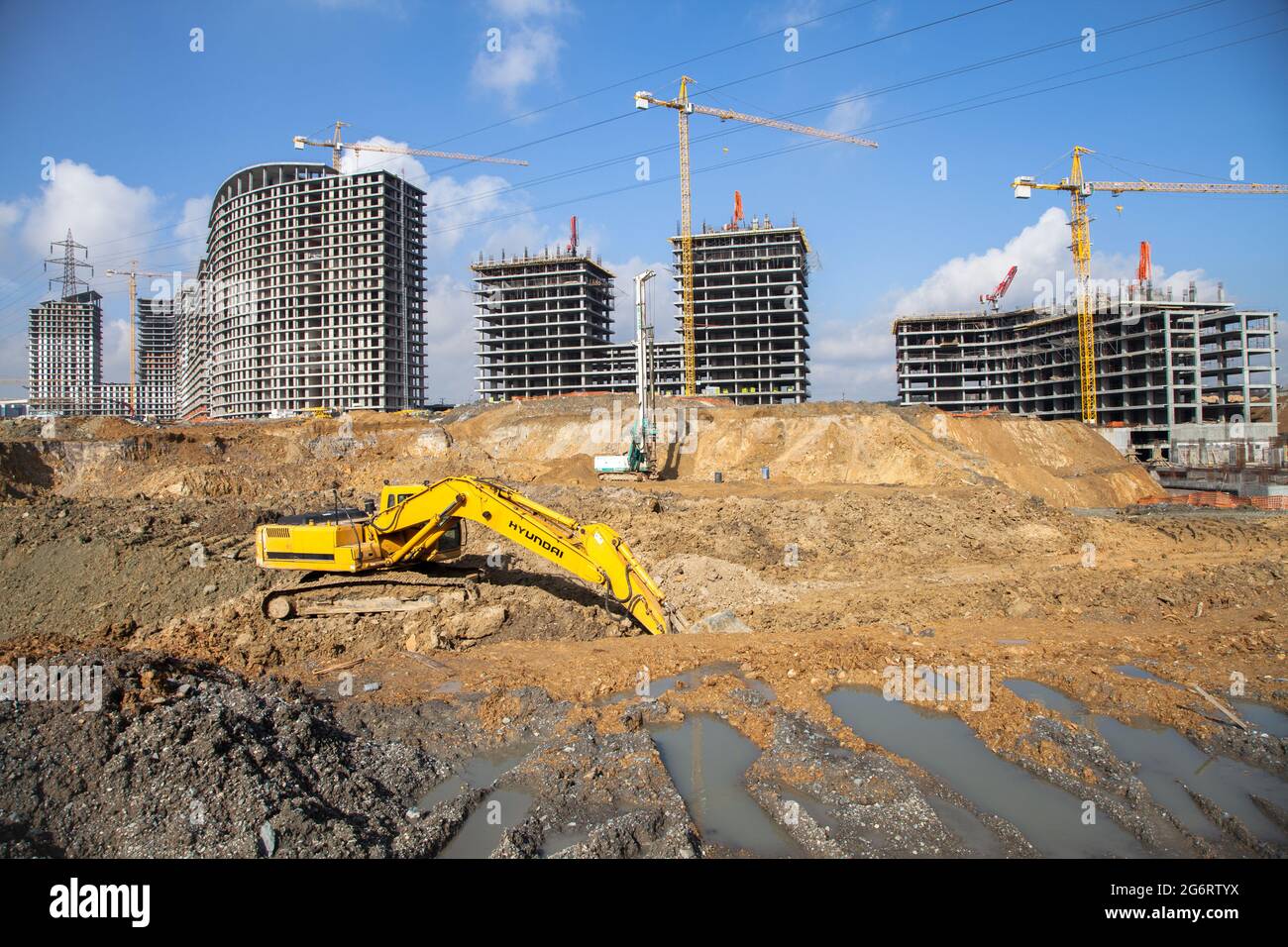 Istanbul, Turchia - 02-01-2013:una costruzione in costruzione a Istanbul Foto Stock