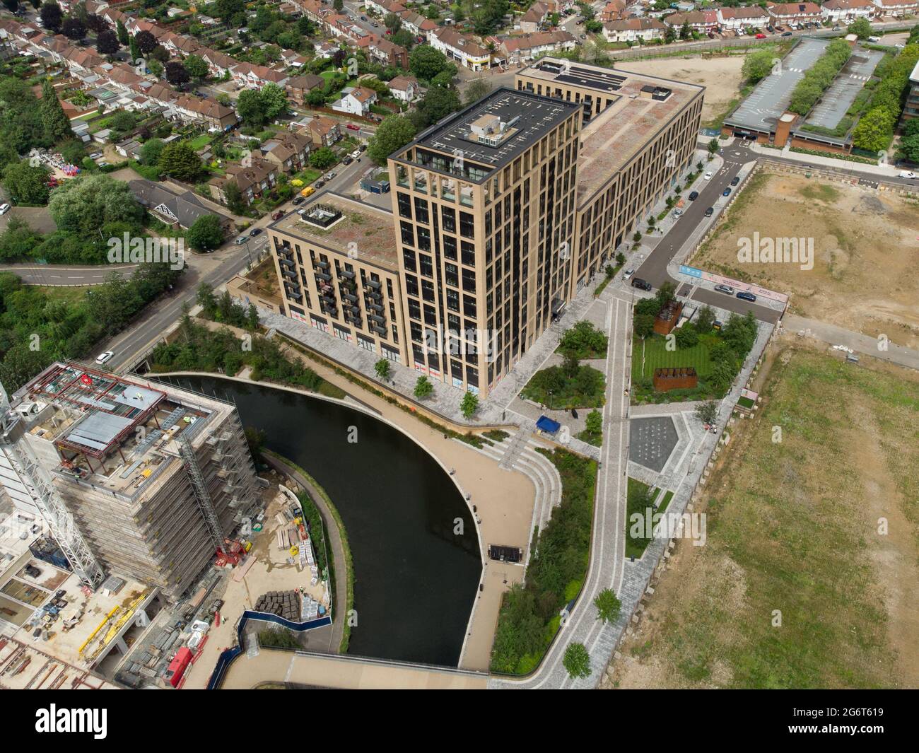 Sviluppo di Greenford Quay, Ealing, Londra, Inghilterra Foto Stock