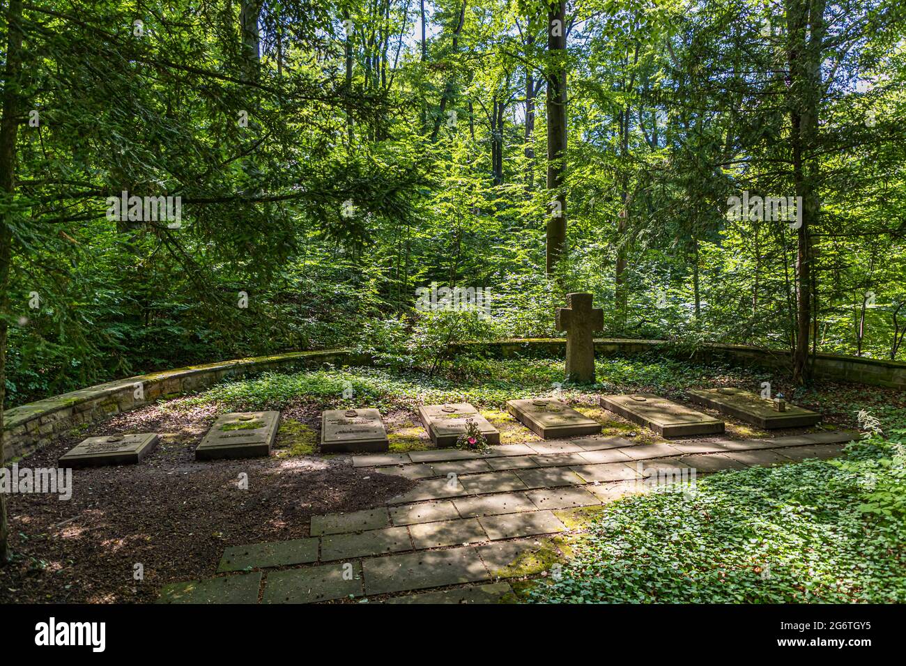 Cimitero della Casa di Sassonia-Coburg e Gotha con sette gravesite vicino Coburg, Germania Foto Stock