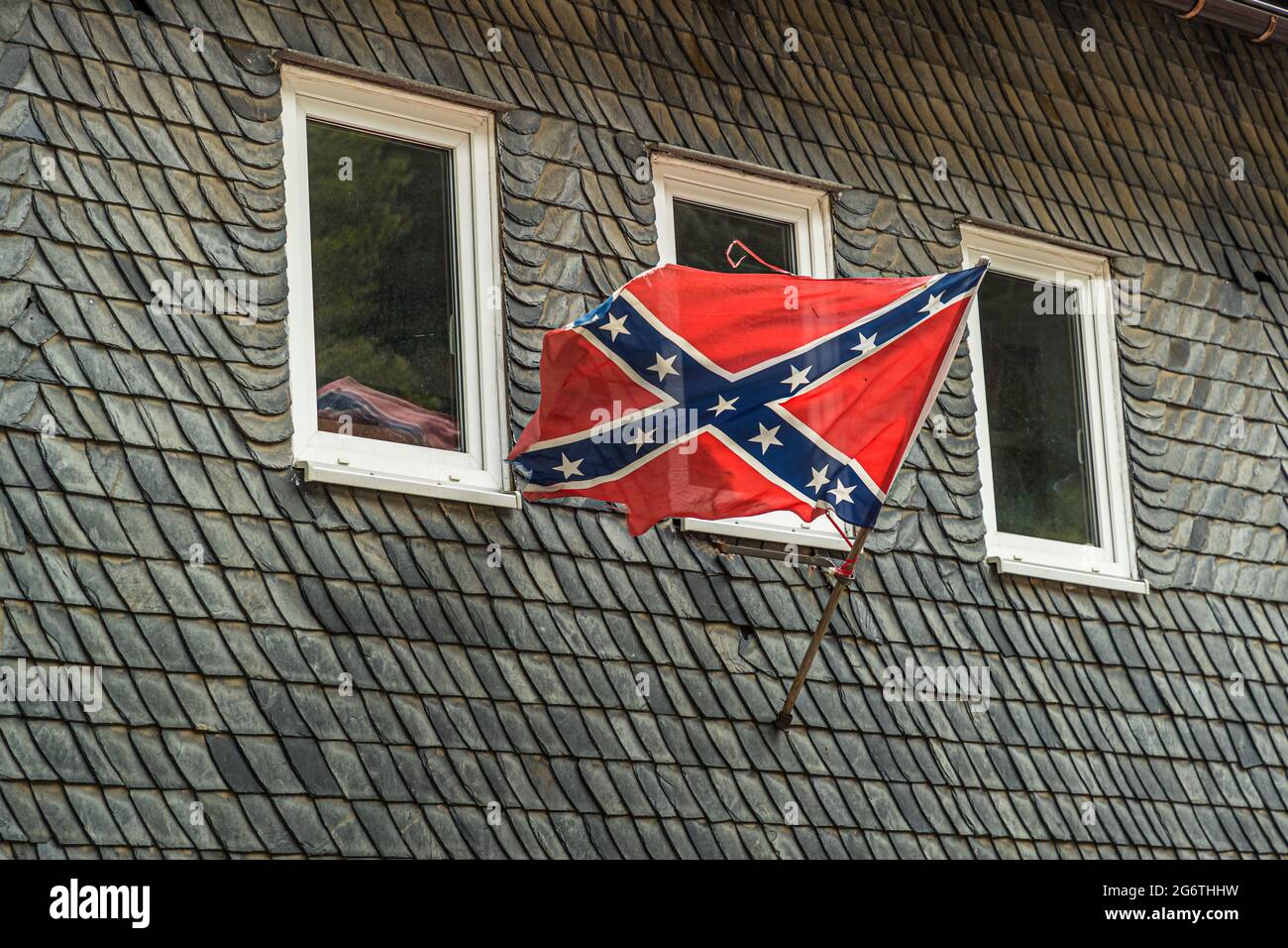 Bandiera americana meridionale a Sonneberg, Germania Foto Stock