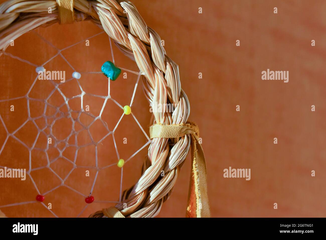 Dettaglio di un nativo dreamcatcher, Canada Foto Stock